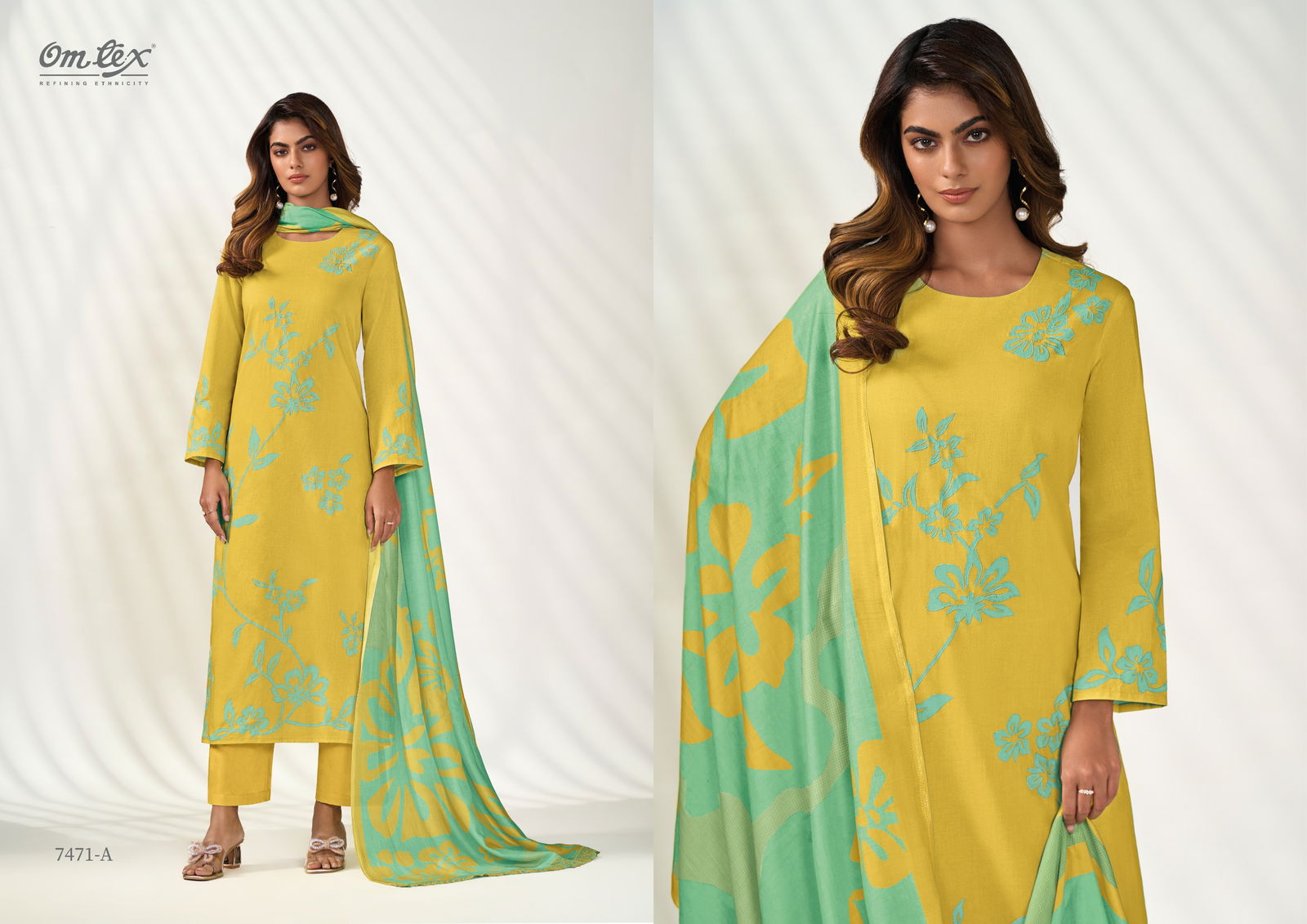 Maskara By Omtex Lawn Cotton Printed Embroidery Dress Material Orders In India